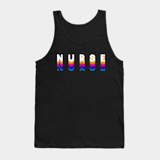 nurse in gradient color style Tank Top